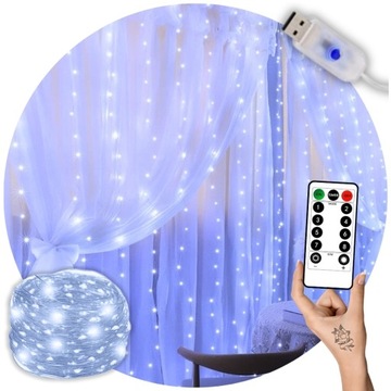 УКРАШЕНИЕ ОКНА СВЕТОДИОДНАЯ ЗАНАВЕСА ДЕКОРАТИВНАЯ РОЖДЕСТВЕНСКАЯ ГИРЛЯНДИЯ