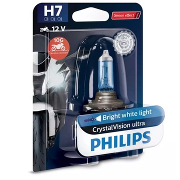Philips Żarówka H7 Crystal Vision Moto efekt Xenon
