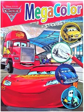 KOLOROWANKA XXL DISNEY CARS 3 AUTA + NAKLEJKI !!!!