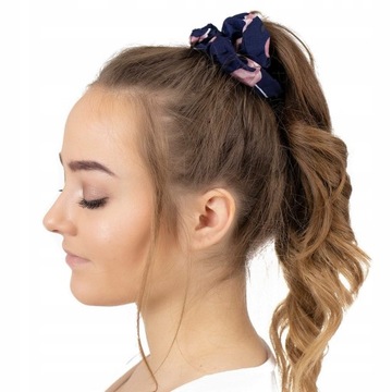 GUMKA DO WŁOSÓW scrunchie FROTKA granatowa FLAMING