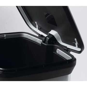 Урна для мусора Curver с педалью Deco, прямоугольная, 50 л, серебристая