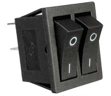 Przełącznik kołyskowy KCD8-212 16A 250V czarny