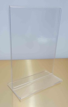 Stojak Plexi typ T A6 menu ulotka dwustronny