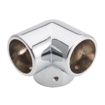 Narożnik trzykierunkowy, blokada, rury 25mm, chrom