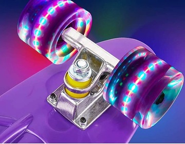 ДЕТСКИЙ СКЕЙБОРД FISZA ABEC-7 СВЕТЯЩИЕСЯ СВЕТОДИОДНЫЕ КОЛЕСА С ТВЕРДЫМ ГРАФИТТИ УЗОРОМ