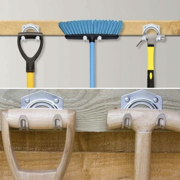 ВЕШАЛКА, ДЕРЖАТЕЛЬ САДОВОГО ИНСТРУМЕНТА, МАСТЕРСКАЯ ДЛЯ МЕТЛ, ГРАБЛИ, НАСТЕННЫЕ, 20 ШТ.