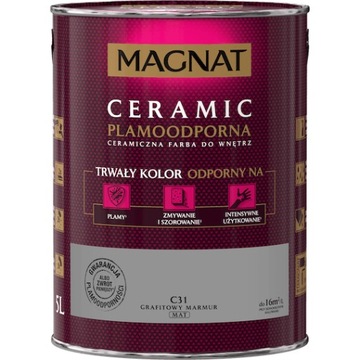 Farba Magnat Ceramic C31 Grafitowy Marmur 5L