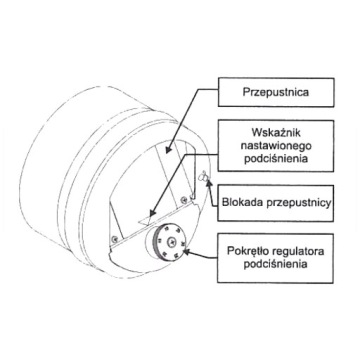 Регулятор тяги дымохода с коэффициентом редукции RCO-80/100