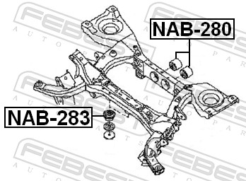 FEBEST NAB-283 LOŽISKO MECHANIZMUS DIFERENCIÁL