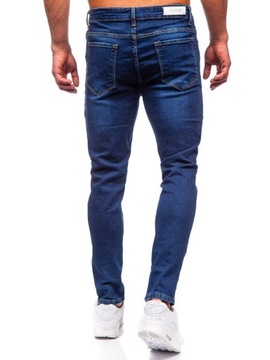 SPODNIE JEANSOWE MĘSKIE SLIM FIT GRANATOWE 6290 DENLEY_30/S