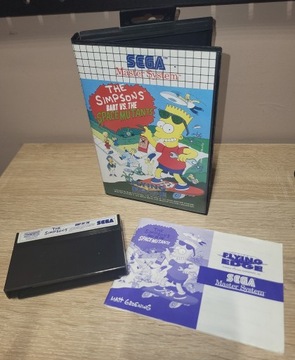 THE SIMPSONS BART VS. THE SPACE MUTANTS - SEGA MASTER SYSTEM SMS KOMPLET