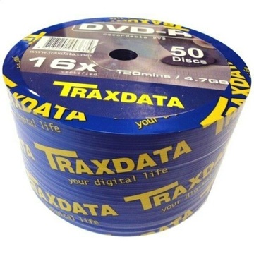 Traxdata DVD+R x16 logo cake box 50 sztuk