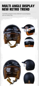 Ретро-сертифицированный DOT мотоциклетный шлем Four Seasons Vintage Casco Moto