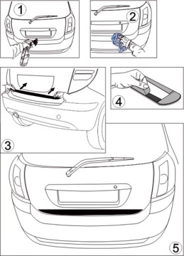 KIA SPORTAGE III 2010-2015 LIŠTA NA RANT KRYT