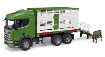 Transporter zwierząt Scania z figurką krowy - Bruder 3548