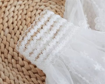 Белые кружевные манжеты на рубашку, куртку, свитер на резинке.