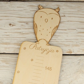 ДЕРЕВЯННЫЙ МЕР ВЫСОТЫ ДЛЯ СТЕНЫ, шаблон имени ЛЕВ