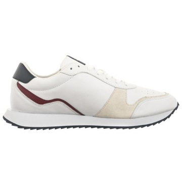 Buty Sneakersy Męskie Tommy Hilfiger Runner Evo Lth Mix White Białe