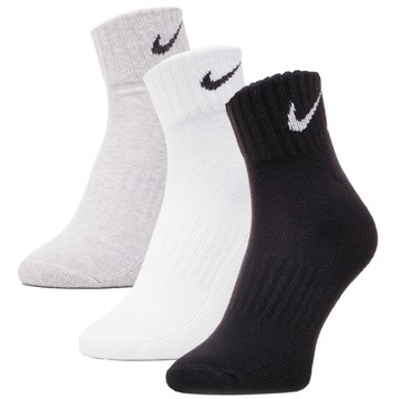 Nike skarpety do kostki mix kolorów Cushioned Ankle 3 sztuki SX4926-901 M