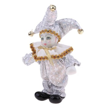 Porcelanowy Klaun Słodki Triangel Figurki