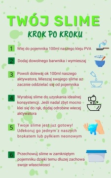 KLEJ PVA DO SLIME AKTYWATOR GLUTY GLUTKI LITR 1L