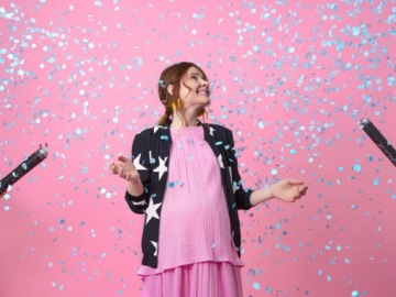 Baby Shower мальчик синий конфетти трубка 60 см