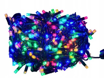 LAMPKI CHOINKOWE LED GRUBE DUŻE 100SZT KOLOROWE