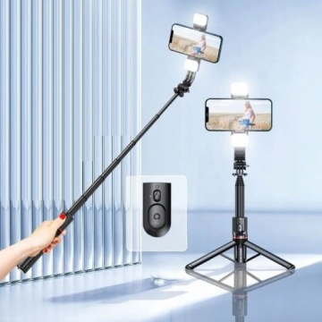 SELFIE STICK SELFIE STICK ШТАТИВ 2X СВЕТ ПУЛЬТ ДИСТАНЦИОННОГО УПРАВЛЕНИЯ