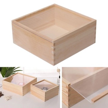 zr-Деревянный ящик для хранения, многофункциональный держатель для фотографий с крышкой, 18 см x 18 см x 8 см
