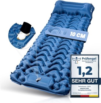 MATERAC SAMOPOMPUJĄCY 10 CM KEMPINGOWY TURYSTYCZNA KARIMATA ULTRALEKKA MATA