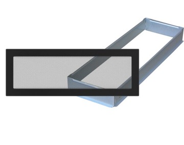 КОМПЛЕКТ КАМИННАЯ РЕШЕТКА + КАРМАН 17x49, ЧЕРНЫЙ
