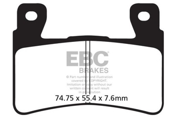 Klocki hamulcowe EBC GPFAX296HH torowe/profesjonal