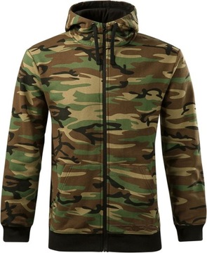 MALFINI CAMO ZIPPER C19 bluza męska MORO KANGURKA z KAPTUREM 3XL