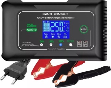 Usměrňovač Pro Automatické Baterie Smart Nabíječka 12V 25A 24V 13A