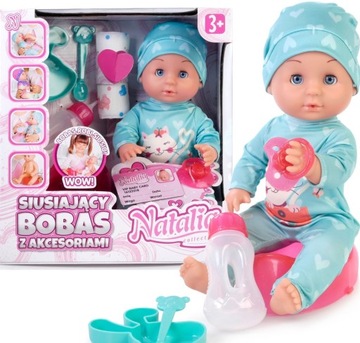LALKA NATALIA BOBAS SIUSIAJĄCA ZESTAW SIUSIA 30cm
