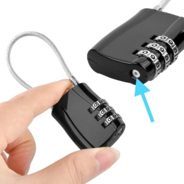 2x КОМБИНИРОВАННЫЙ ЗАМОК С КАБЕЛЕМ, ВАРИАЦИОННЫЙ КОД ДЛЯ ЧЕМОДАНА, БАГАЖА, СУМОК