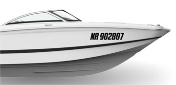 Наклейка на лодку Мотороллер Яхта РЕГИСТРАЦИОННЫЙ НОМЕР + ФЛАГ * ЦВЕТА