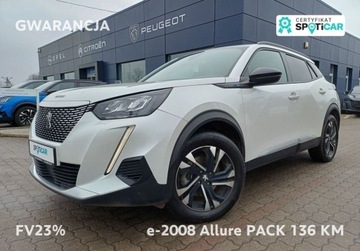 Peugeot 2008 II e-SUV Elektryczny 50kWh 136KM 2023 Peugeot 2008 271 e-2008 Allure Pack 136 KM I wl. Gwarancja FV23