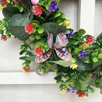 весенний дверной венок 40 см, венок из эвкалипта -