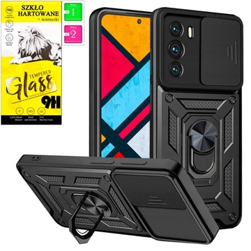 Etui Pancerne PLECKI Odporne Armor Case JAKOŚĆ + SZKŁO Do Motorola Moto G42