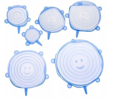 КРЫШКИ СИЛИКОНОВЫЕ УНИВЕРСАЛЬНЫЕ ДЛЯ ЕДЫ, 6 ШТ ДЛЯ КОНТЕЙНЕРОВ