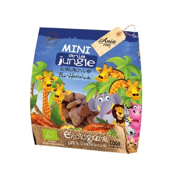 ANIA HERBATNIKI MINI JUNGLE BIO Z KAKAO 100G