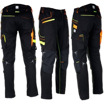 Spodnie Robocze Slim Fit Męskie Do Pasa Ardon CREATRON H6650 czarne r. 52