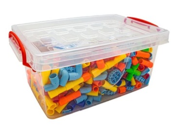 РАЗНОЦВЕТНЫЕ СТРОИТЕЛЬНЫЕ БЛОКИ ТРУБОПРОВОД 340шт.