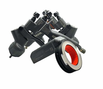 WALCOM ZESTAW PISTOLETÓW LAKIERNICZYCH GENESI CARBONIO 360 HALO + LAMPA