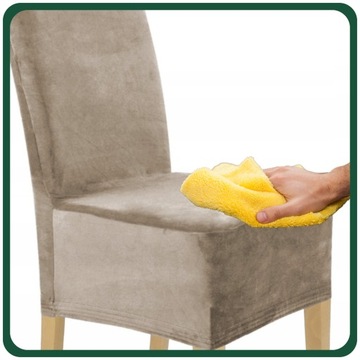 XXL ПОКРЫТИЕ НА СТУЛ КАПУЧИНО БЕЖЕВЫЙ ЭЛАСТИЧНЫЙ ВЕЛЮР