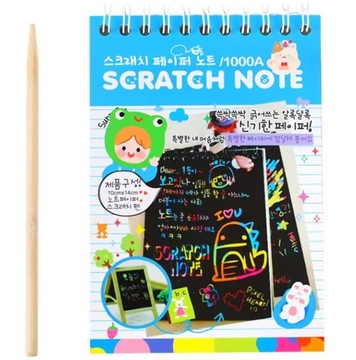 ZDRAPYWANKA TĘCZOWA WYDRAPYWANKA RAINBOW SCRATCH RYSIK 10 KARTEK A6 DA193