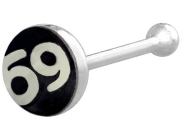VERSIL kolczyk do nosa nos logo 69 SREBRO 925