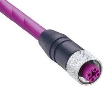 0975 254 103/1 m przewód ze złączem żeńskim M12 kod. B, PROFIBUS, ekran