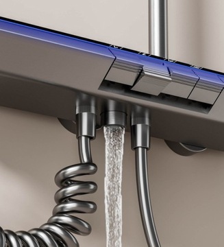 НАСТЕННЫЙ ДУШЕВОЙ НАБОР НАСТЕННЫЙ ДУШ ЧЕРНЫЙ ТЕРМОСТАТ ДЛЯ ВАННОЙ